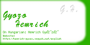 gyozo hemrich business card